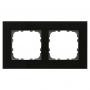 Рамка стеклянная MDT technologies BE-GTR2S.01 2х местная, для вставок 55 x 55мм, цвет черный