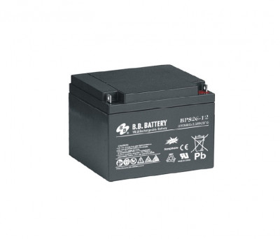Аккумулятор для ИБП B.B.Battery BPS, 123х166х175 мм (ВхШхГ),  необслуживаемый электролитный,  12V/26 Ач, (BB.BPS 26-12)