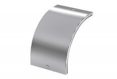 Крышка DKC S5 Combitech, 90 град., 80х230х230 (ШхВхД), для металлических лотков, толщина: 0,8 мм, сталь, цинк-ламель, цвет: серый, внешняя