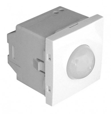 Датчик движения Efapel QUADRO 45, без подсветки, 2 модуля, цвет: белый, 400 вт, но+нз (45402 SBR)