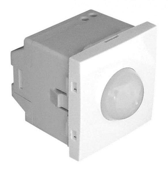 Датчик движения Efapel QUADRO 45, без подсветки, 2 модуля, цвет: белый, 400 вт, но+нз (45402 SBR)