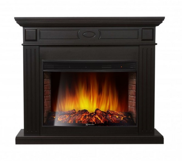 Электрокамин с широким очагом 2D Electrolux EFP/P-3320RLS с порталом Firelight Bianco 30 венге