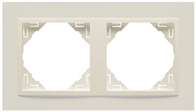 Рамка Efapel Logus90, 2 поста, плоская, универсальная, цвет: жемчуг, линейка "Анимато" (90920 TPP)