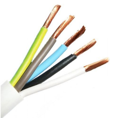 Провод со скрученными жилами ПВС 5х0,75 белый ГОСТ ККЗ