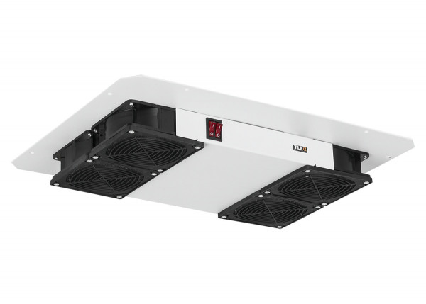 Вентиляторный модуль TLK, с фильтром, 220V, вентиляторов: 4, 51 дБ, поток: 660 м3/ч, для напольного шкафа, цвет: серый