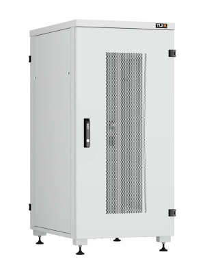 Шкаф телекоммуникационный напольный TLK Lite II, IP20, 24U, 1242х600х800 мм (ВхШхГ), дверь: перфорация, задняя дверь: металл, боковая панель: сплошная съемная, разборный, цвет: серый, (TFI-246080-PMMM-R-GY)