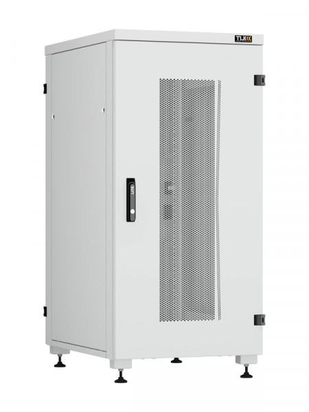 Шкаф телекоммуникационный напольный TLK Lite II, IP20, 24U, 1242х600х800 мм (ВхШхГ), дверь: перфорация, задняя дверь: металл, боковая панель: сплошная съемная, разборный, цвет: серый, (TFI-246080-PMMM-R-GY)