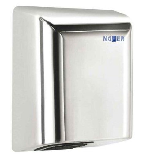Металлическая сушилка для рук Nofer BIG FLOW 2050 W глянцевая (01451.B)