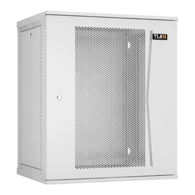 Шкаф телекоммуникационный настенный TLK Lite, 19", 15U, 703х600х450 мм (ВхШхГ), дверь: перфорация, боковая панель: сплошная съемная, разборный, цвет: серый