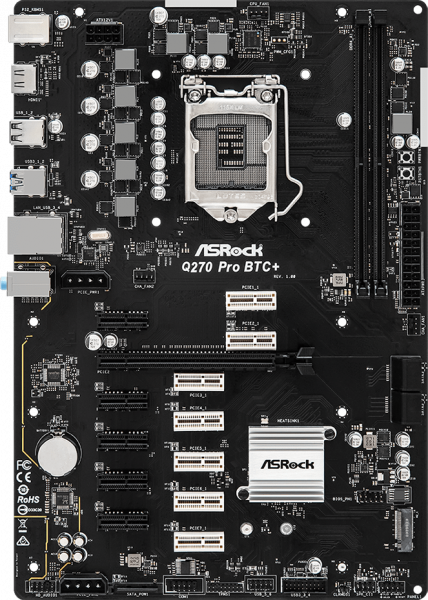 Материнская плата ASRock Q270 Pro BTC+