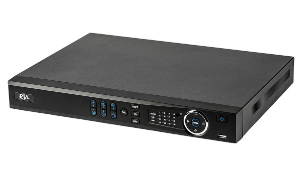 Видеорегистратор RVI, каналов: 32, H.265+/H.265/H.264+/H.264/MJPEG, 2x HDD, звук Да, порты: RS-485, RS-232, память: 10 ТБ, питание: DC12V
