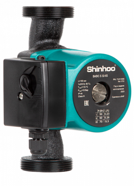 Насос для отопления SHINHOO BASIC S 32-6S 230V 180мм