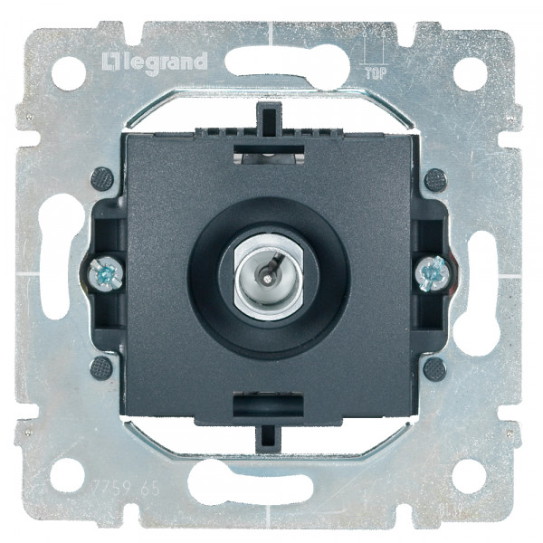 Розетка в сборе Legrand Galea Life, 1x TV, внутренняя, цвет: серый, (LEG.775965)