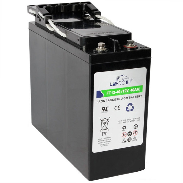 Аккумулятор для ИБП Leoch FT, 222х106х277 мм (ВхШхГ),  необслуживаемый свинцово-кислотный,  12V/40 Ач, (FT 12-40)