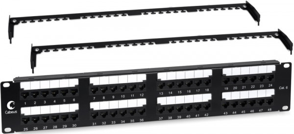 Патч-панель Cabeus PL2-48-Cat.6-Dual