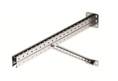 Кронштейн DKC B5 Combitech, настенный, для лотков шириной до 700мм, с опорой, 41х456х706 (ШхВхД), сталь, покрытие: горячий цинк