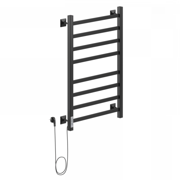 Электрический полотенцесушитель Ника STEP-1 80/40 RAL9005 черный матовый левый тэн