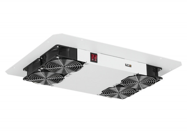 Вентиляторный модуль TLK, 220V, вентиляторов: 4, 51 дБ, поток: 660 м3/ч, для напольного шкафа, цвет: серый