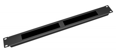 Щеточный ввод Cabeus, 1U, 43х432х12 мм (ВхШхГ), для шкафов, цвет: чёрный