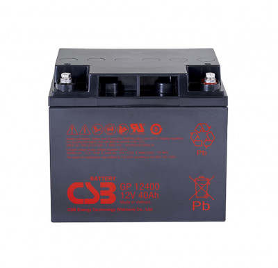 Аккумулятор для ИБП CSB Battery GP, 170,4х165х197 мм (ВхШхГ),  необслуживаемый свинцово-кислотный,  12V/40 Ач, (GP 12400)