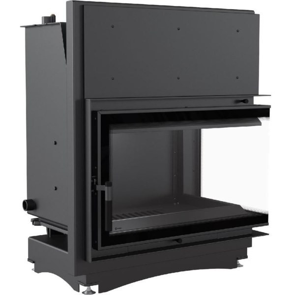 Угловая правая дровяная топка Kratki Oliwia/PW/BP/22/BS/W/DECO (угловое стекло справа)