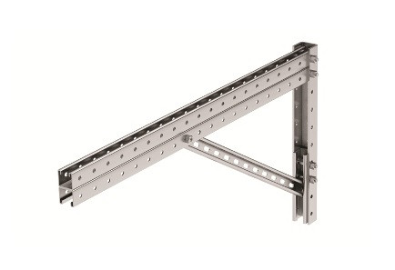 Кронштейн DKC B5 Combitech, настенный, для лотков шириной до 700мм, с опорой, 41х500х808 (ШхВхД), сталь, покрытие: горячий цинк