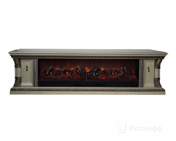 Линейный электрокамин Glenrich Георгия Delux (Premier S130) Белый