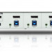 Переключатель KVM Aten, портов: 4, 55,5х88х270 мм (ВхШхГ), USB, цвет: металл