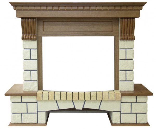 Широкий портал Royal Flame Pierre Luxe под очаг Dioramic 25FX (Дуб)