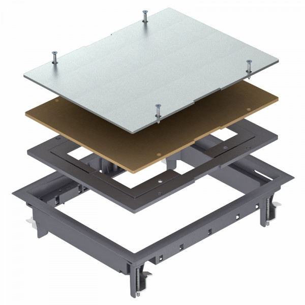 Люк напольный BETTERMANN ZES6, пластик, ревизионный, 65х274 мм (ВхШ), модулей: 6, в фальш-пол, цвет: бежевый