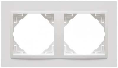 Рамка Efapel Logus90, 2 поста, плоская, универсальная, цвет: белый, линейка "Анимато" (90920 TBB)