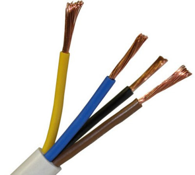 Провод со скрученными жилами ПВС 4х1,5 белый ГОСТ ККЗ