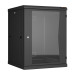 Шкаф телекоммуникационный настенный TLK Classic II, 19", 15U, 770х600х600 мм (ВхШхГ), дверь: стекло, боковая панель: сплошная съемная, разборный, цвет: чёрный