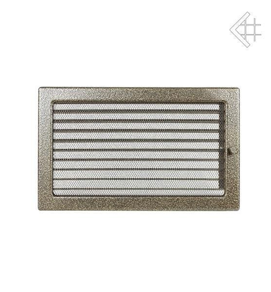 Вентиляционная решетка для камина Kratki 22х30 черная/латунь пористая с жалюзи 22/30CZX