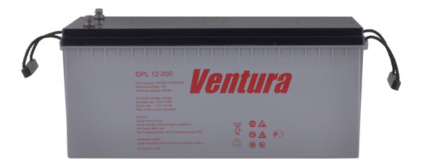 Аккумулятор для ИБП Ventura GPL, 218х522х240 мм (ВхШхГ),  Необслуживаемый свинцово-кислотный,  12V/200 Ач, цвет: серый, (GPL 12-200)