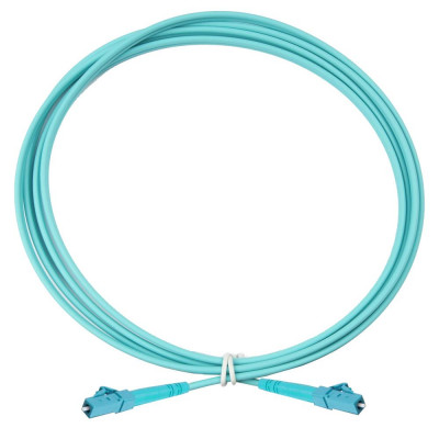 Коммутационный шнур оптический Eurolan Tight Buffer, Simplex LC/LC, OM3 50/125, LSZH (нг(A)-HF), 15м, цвет: бирюзовый, (41E-30-LC-LC-15)