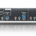 Переключатель KVM Aten, портов: 2, 55,5х88х210 мм (ВхШхГ), USB, со встроенным концентратором (MST), цвет: чёрный