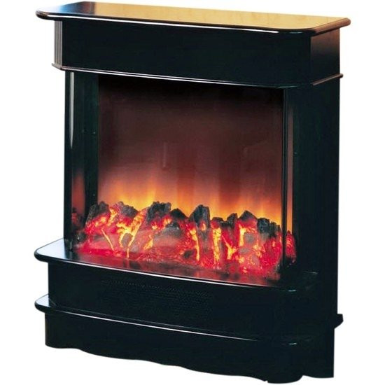 Электрокамин с широким очагом 2D Glenrich Валерия (цвет-Черный)
