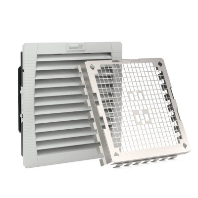 Вентиляторный модуль Pfannenberg PF 32.000 EMC, с фильтром, 48V, 202х202х93 мм (ВхШхГ), вентиляторов: 1, 40 дБ, IP54, поток: 110 м3/ч, для шкафов, цвет: серый