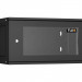 Шкаф телекоммуникационный настенный TLK Lite, 19", 6U, 303х600х450 мм (ВхШхГ), дверь: стекло, боковая панель: сплошная съемная, разборный, цвет: чёрный