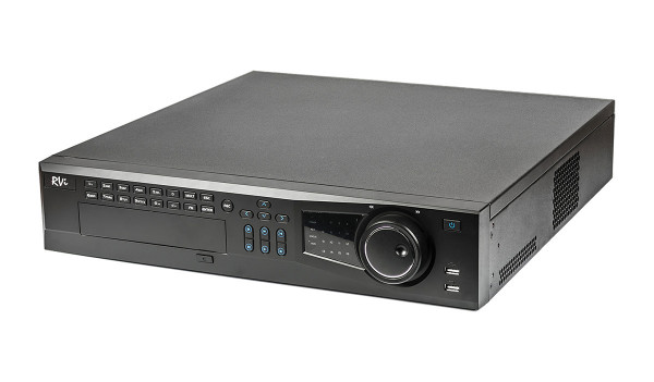 Видеорегистратор RVI, каналов: 16, H.265+/H.265/H.264+/H.264/MJPEG, 8x HDD, звук Да, порты: RS-485, RS-232, память: 10 ТБ, питание: AC 100-240 В