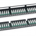 Коммутационная патч-панель Cabeus, 19", 1HU, портов: 48 х RJ45, кат. 5е, неэкр., порты в 2 ряда, цвет: чёрный, (PLHD-48-Cat.5e-Dual)