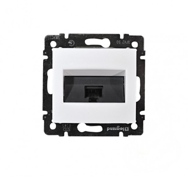 Розетка в сборе Legrand Valena, 1x RJ45, кат. 5е, экр., внутренняя, 51х58 мм (ВхШ), цвет: белый, (LEG.774230)