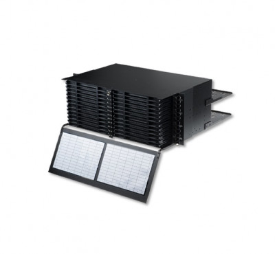 Коммутационная панель ВО Eurolan HD 47M-30, 4HU,  LC  невыдвижная, прямая, орг-йзер: предустановлен, цвет: чёрный, кассетная