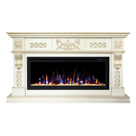 Линейный электрокамин Real-Flame Corsica BV/42 (WT-659G) с очагом Saphir 42