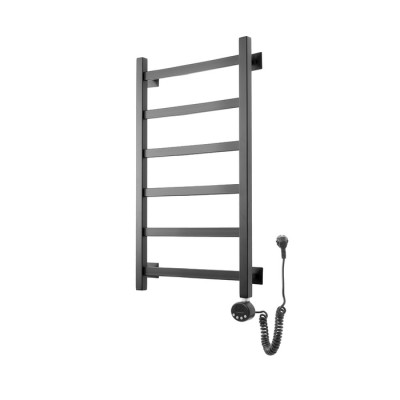 Электрический полотенцесушитель Domoterm Квадро Плюс П6 400х800 ER черный