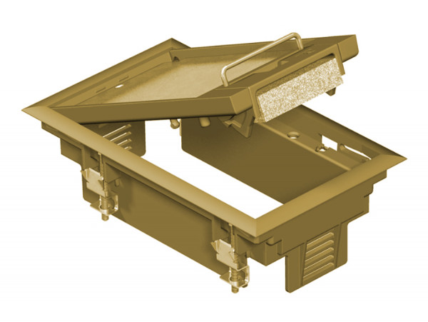 Люк напольный BETTERMANN GES2, пластик, с ручкой, 61х194 мм (ВхШ), модулей: 3, универсальный, цвет: бежевый