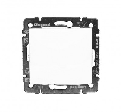 Выключатель Legrand Valena, одноклавишный, без подсветки, 10А, внутренняя, 58х51 мм (ВхШ), цвет: белый, ip44, двухполюсный (770092)