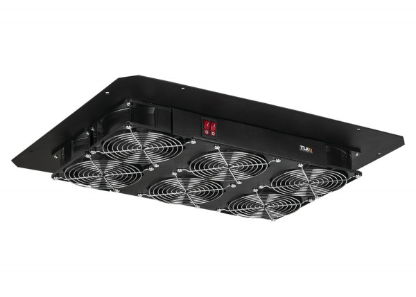 Вентиляторный модуль TLK, 220V, вентиляторов: 6, 53 дБ, поток: 990 м3/ч, для напольного шкафа, цвет: чёрный