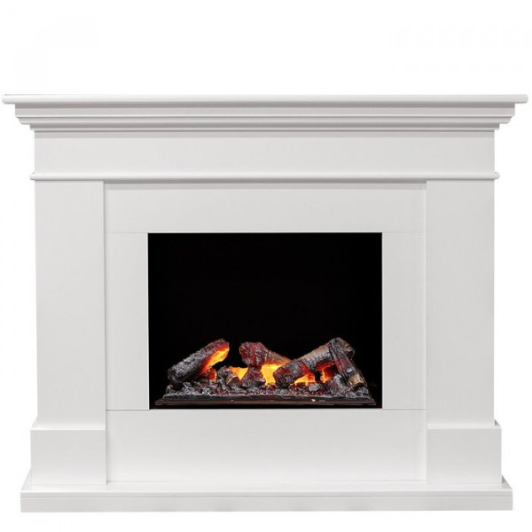 Электрокамин с широким очагом 3D Dimplex California с очагом Cassette 600 (белый)